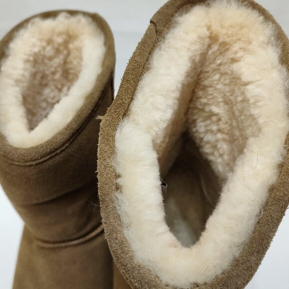 Bearpaw Suede Upper Sheepskin Wool Lining 608W-Emma Short US 8 Boots TPR Outsole - Picture 3 of 9